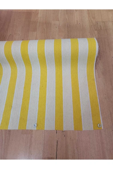 75x100cm Sarı Krem Çizgili Kumaş Balkon Brandası(istediğiniz Ölçü Kadar Adeti Çoğaltabilirsiniz ) ürün görseli