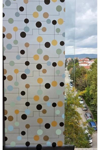 Statik Cam Filmi Rengarenk Desenli Folyo – Duşa Kabin, Pencere ve Ofis Dekorasyon Kaplaması ürün görseli