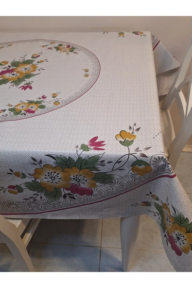 DORA PANO Elyaf Tabanlı Pvc Muşamba - Desenli Silinebilir 140 X 140 Hazır Masa Örtüsü - Resim 8