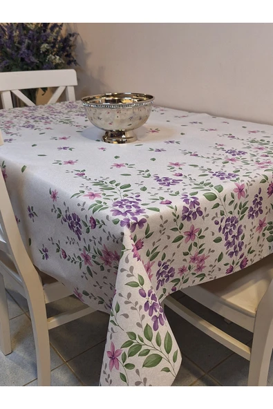 Elyaflı Pvc Muşamba - Desenli Silinebilir Masa Örtüsü ( BEJ ) - Resim 7