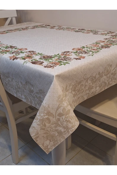 DORA PANO Elyaf Tabanlı Pvc Muşamba - Desenli Silinebilir 115 X 140 Hazır Masa Örtüsü - Resim 6