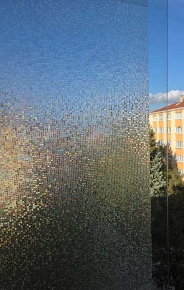 Cam Filmi Kaplama Statik Folyo  Buzlu Desenli Duşa Kabin Pencere Ofis Dekorasyon ürün görseli