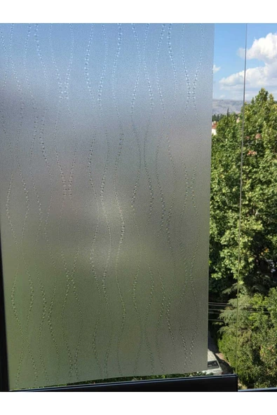 Cam Filmi Kaplama Statik Folyo Buzlu Desenli Duşa Kabin Pencere Ofis Dekorasyon ürün görseli