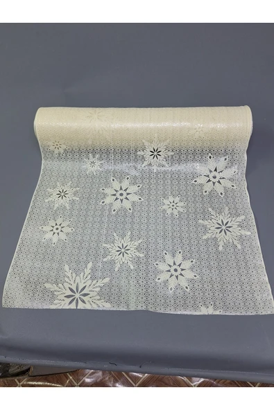 Pvc Küpür Dantel Raf Ve Dolap Örtüsü Runner  (krem) ürün görseli