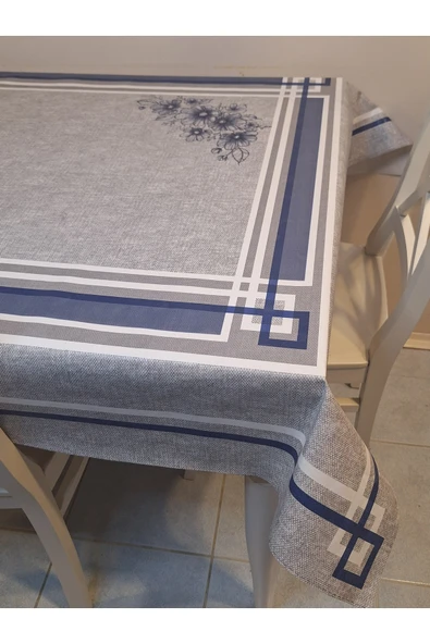 DORA PANO Elyaf Tabanlı Pvc Muşamba - Desenli Silinebilir 120 X 140 Hazır Masa Örtüsü - Resim 4