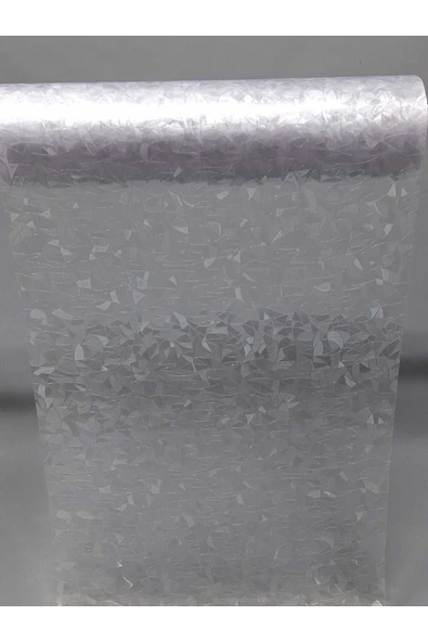 Cam Filmi Kaplama Statik Folyo  Buzlu Desenli Duşa Kabin Pencere Ofis Dekorasyon - Resim 8