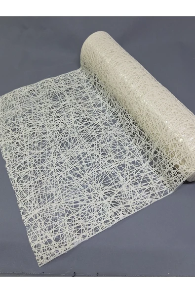 Pvc Küpür Dantel Raf Ve Dolap Örtüsü Runner  (krem) - Resim 2