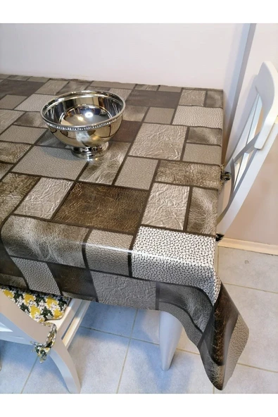 Elyaflı Pvc Muşamba - Desenli Silinebilir Masa Örtüsü ürün görseli