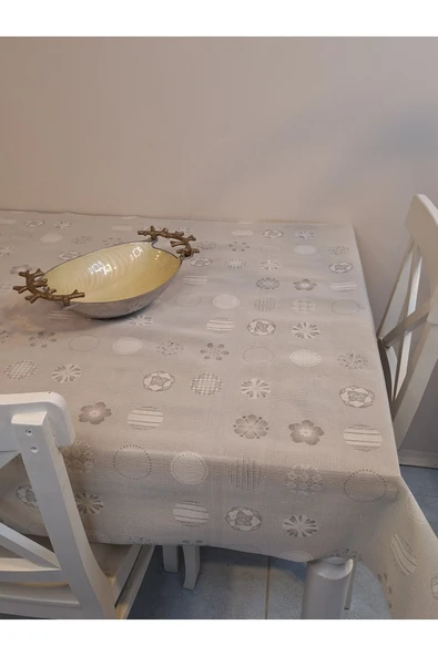 İthal Silinebilir PVC Masa Örtüsü – Kaymaz Tabanlı, Kumaş Görünümlü PVC Masa Örtüs - Resim 4