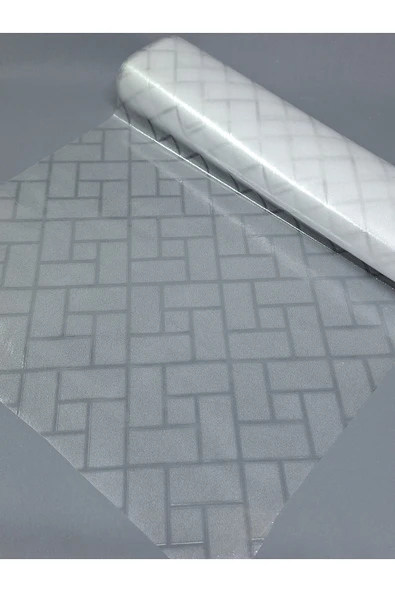 Cam Filmi Kaplama Statik Folyo Buzlu Desenli Duşa Kabin Pencere Ofis Dekorasyon - Resim 5