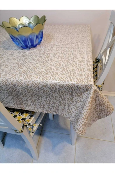 Elyaflı Pvc Muşamba - Desenli Silinebilir Masa Örtüsü ürün görseli
