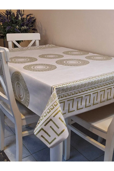 Elyaflı Pvc Muşamba - Desenli Silinebilir Masa Örtüsü - Resim 5