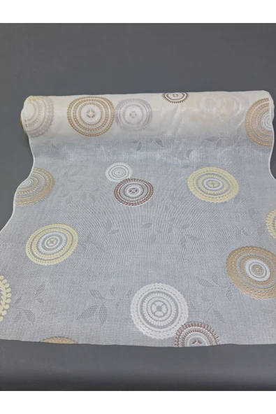 PVC KÜPÜR DANTEL RAF VE DOLAP ÖRTÜSÜ RUNNER  (KAHVERENĞİ) ürün görseli