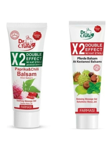 Farmasi Dr.c.tuna Çift Etkili At Kestanesi Masaj Jeli 250 Ml+Çift Etkili Biberli Balsam 250 ml Set ürün görseli
