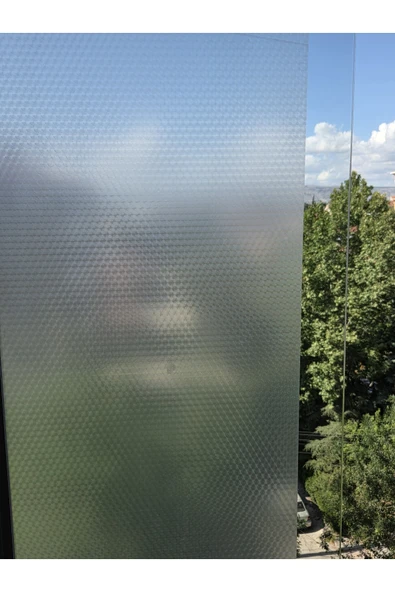 Dekoratif Şeffaf Cam Folyosu | Kendinden Yapışkanlı – Buzlu Cam Görünüm ürün görseli