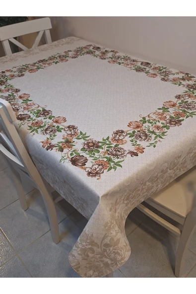 DORA PANO Elyaf Tabanlı Pvc Muşamba - Desenli Silinebilir 115 X 140 Hazır Masa Örtüsü - Resim 8