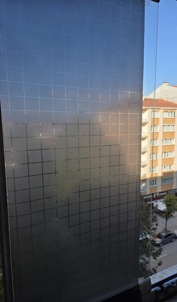 Cam Filmi Kaplama Statik Folyo  Buzlu Desenli Duşa Kabin Pencere Ofis Dekorasyon - Resim 3