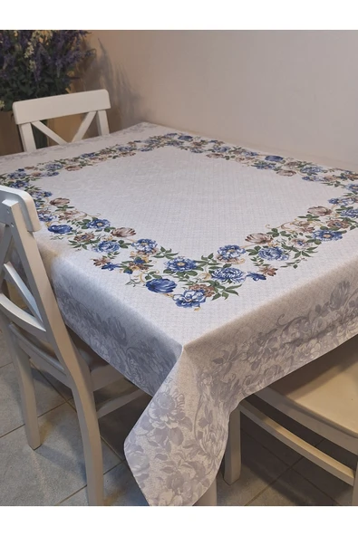 DORA PANO Elyaf Tabanlı Pvc Muşamba - Desenli Silinebilir 115 X 140 Hazır Masa Örtüsü - Resim 2