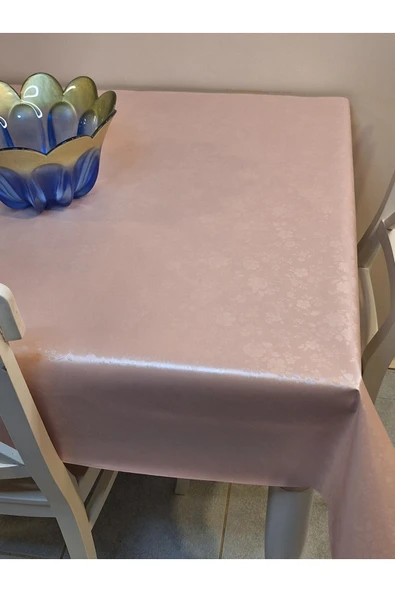 Elyaflı Pvc Muşamba - Desenli Silinebilir Masa Örtüsü ( PEMBE) - Resim 4