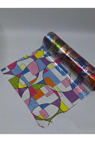 Cam Filmi Kaplama Statik Folyo  Buzlu Desenli Duşa Kabin Pencere Ofis Dekorasyon - Resim 7