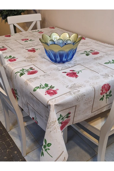 Elyaflı Pvc Muşamba - Desenli Silinebilir Masa Örtüsü ( MOR ) - Resim 8