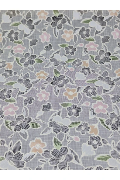 PVC KÜPÜR DANTEL RAF VE DOLAP ÖRTÜSÜ RUNNER  (BEYAZ-PEMBE) - Resim 2