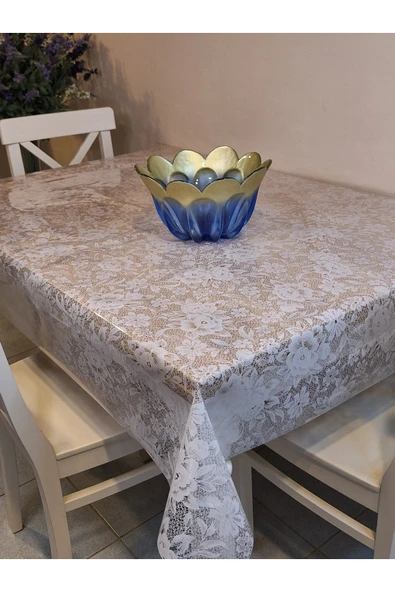 Şeffaf 0.018 Mm Pvc Muşamba - Desenli Silinebilir Şeffaf Masa Örtüsü - Resim 2