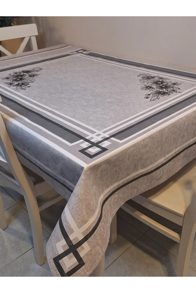 DORA PANO Elyaf Tabanlı Pvc Muşamba - Desenli Silinebilir 120 X 140 Hazır Masa Örtüsü - Resim 7