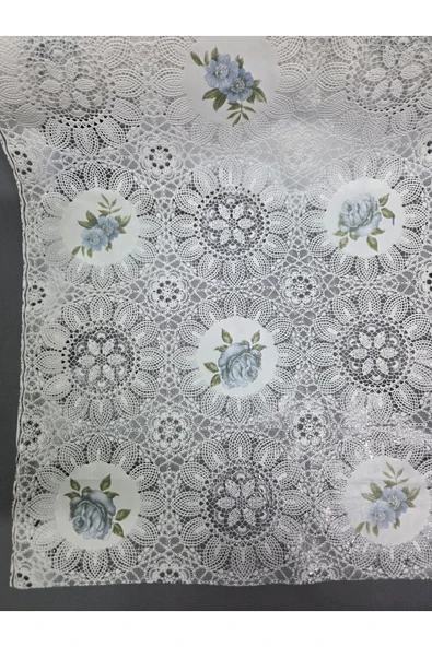 PVC KÜPÜR DANTEL RAF VE DOLAP ÖRTÜSÜ RUNNER - Resim 4