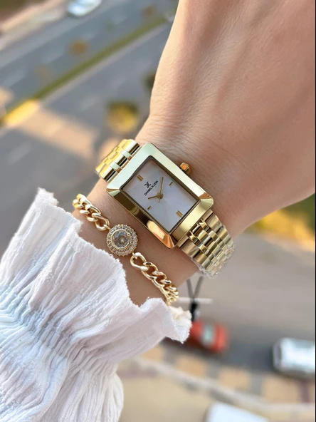 Daniel Klein Çelik Kordon 30 Mt Suya Dayanıklı Kadın Kol Saati+Bileklik BF.GF.10821.3 - Resim 2