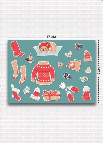 Utterly Good Cozy Temalı 5'li Sticker  Bullet Journal  Notebook  Ajanda  Scrapbook Için Uygun Set - Resim 5