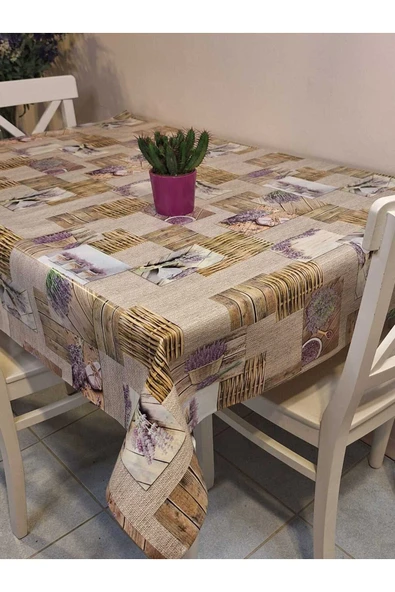 Elyaflı Pvc Muşamba - Desenli Silinebilir Masa Örtüsü - Resim 5