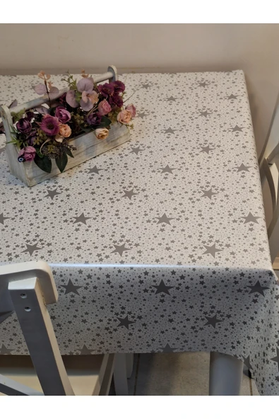 Elyaflı Pvc Muşamba - Desenli Silinebilir Masa Örtüsü (GOLD) - Resim 11