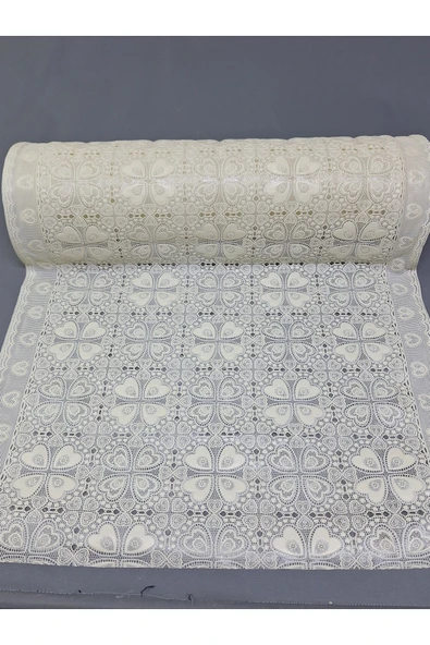 PVC KÜPÜR DANTEL RAF VE DOLAP ÖRTÜSÜ RUNNER  (KREM) ürün görseli