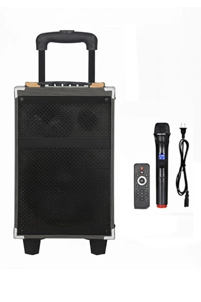 Hepu Hp-904 Partybox Bluetooth Hoparlör 12 Woofer 40W Güç 1 Kablosuz Mikrofon Kumanda - Resim 4