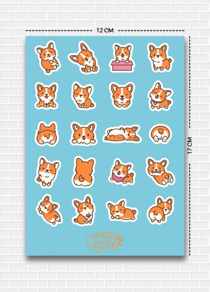 Utterly Good Sevimli Hayvanlar 5'li Sticker  Bullet Journal  Notebook  Ajanda  Scrapbook Için Uygun Set - Resim 5