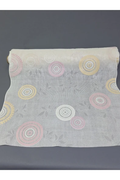 PVC KÜPÜR DANTEL RAF VE DOLAP ÖRTÜSÜ RUNNER  (PEMBE) ürün görseli