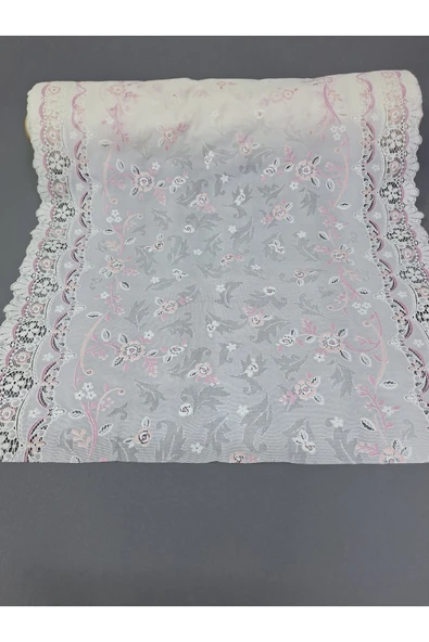 Pvc Küpür Dantel Raf Ve Dolap Örtüsü Runner  (pembe) ürün görseli