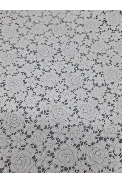 Pvc Küpür Dantel Raf Ve Dolap Örtüsü Runner Beyaz 35 Cm Eninde - Resim 5