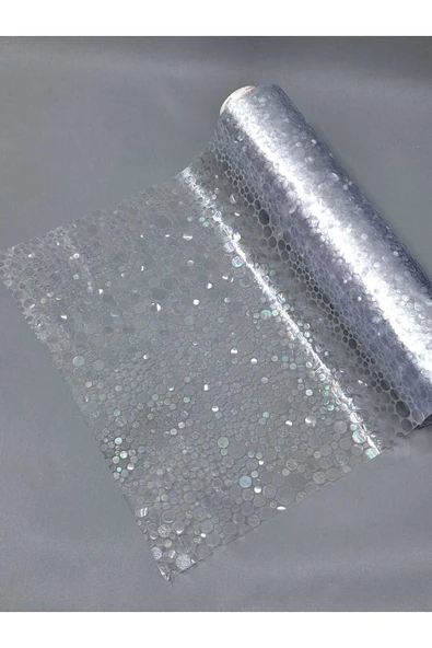 Cam Filmi Kaplama Statik Folyo  Buzlu Desenli Duşa Kabin Pencere Ofis Dekorasyon - Resim 4