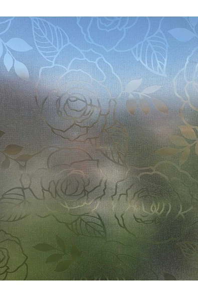 Cam Filmi Kaplama Statik Folyo Buzlu Desenli Duşa Kabin Pencere Ofis Dekorasyon - Resim 3