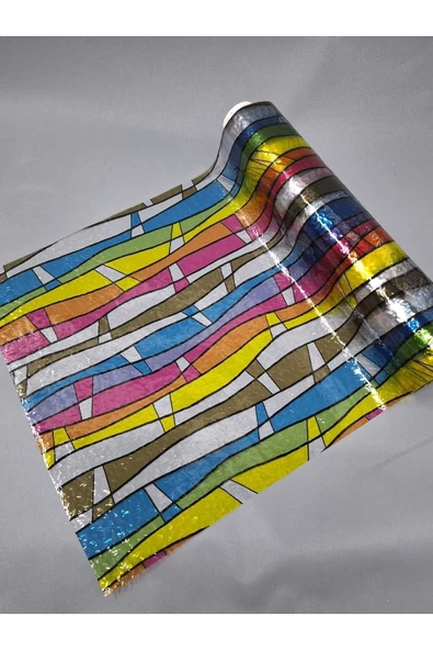 Cam Filmi Kaplama Statik Folyo  Buzlu Desenli Duşa Kabin Pencere Ofis Dekorasyon - Resim 7