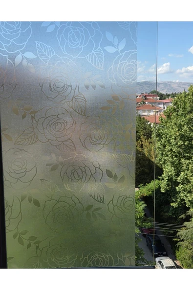 Cam Filmi Kaplama Statik Folyo Buzlu Desenli Duşa Kabin Pencere Ofis Dekorasyon ürün görseli