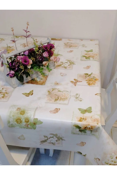 Elyaflı Pvc Muşamba - Desenli Silinebilir Masa Örtüsü - Resim 2