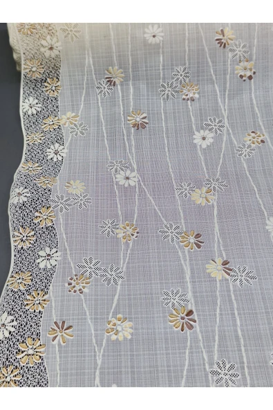 PVC KÜPÜR DANTEL RAF VE DOLAP ÖRTÜSÜ RUNNER  (KAHVERENĞİ) - Resim 2