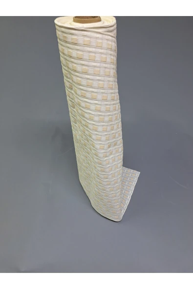 PVC KÜPÜR DANTEL RAF VE DOLAP ÖRTÜSÜ RUNNER  (KREM) - Resim 4