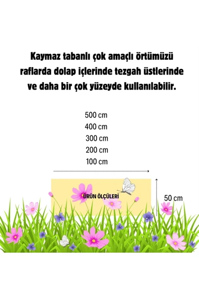 PVC KÜPÜR DANTEL RAF VE DOLAP ÖRTÜSÜ RUNNER  (BEYAZ ) - Resim 5