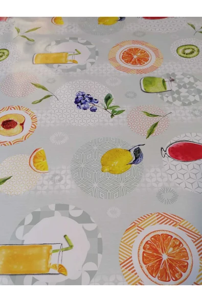 Elyaflı Pvc Muşamba - Desenli Silinebilir Masa Örtüsü - Resim 5