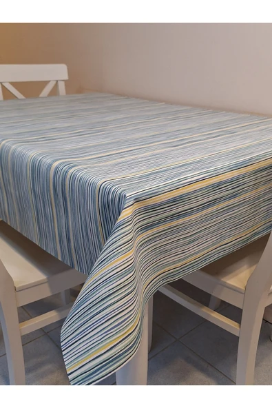 Elyaflı Pvc Muşamba - Desenli Silinebilir Masa Örtüsü (RENKLİ) - Resim 4