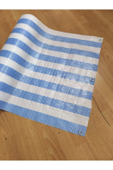 67x100cm Mavi Beyaz Çizğili Pilsa Balkon Brandası(istediğiniz Ölçü Kadar Adeti Çoğaltabilirsiniz ) - Resim 2